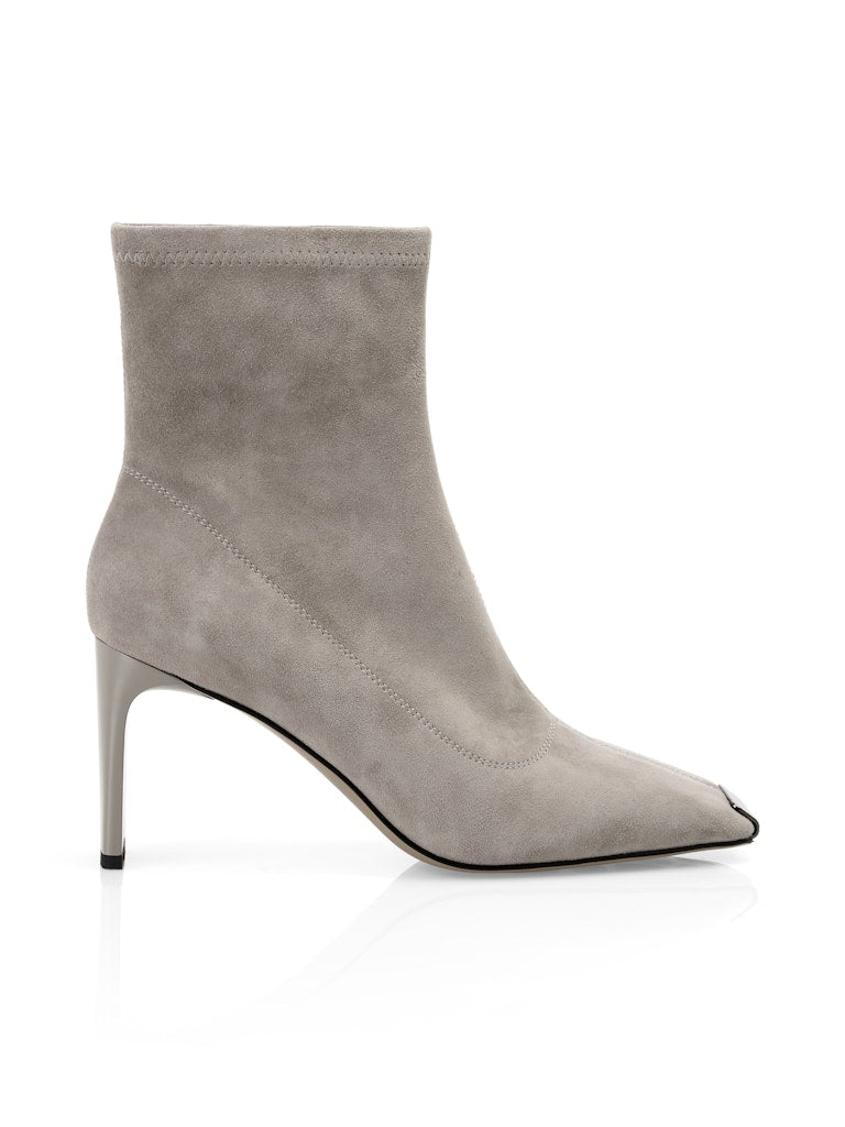 Sage Powder Suede Heeled Boots