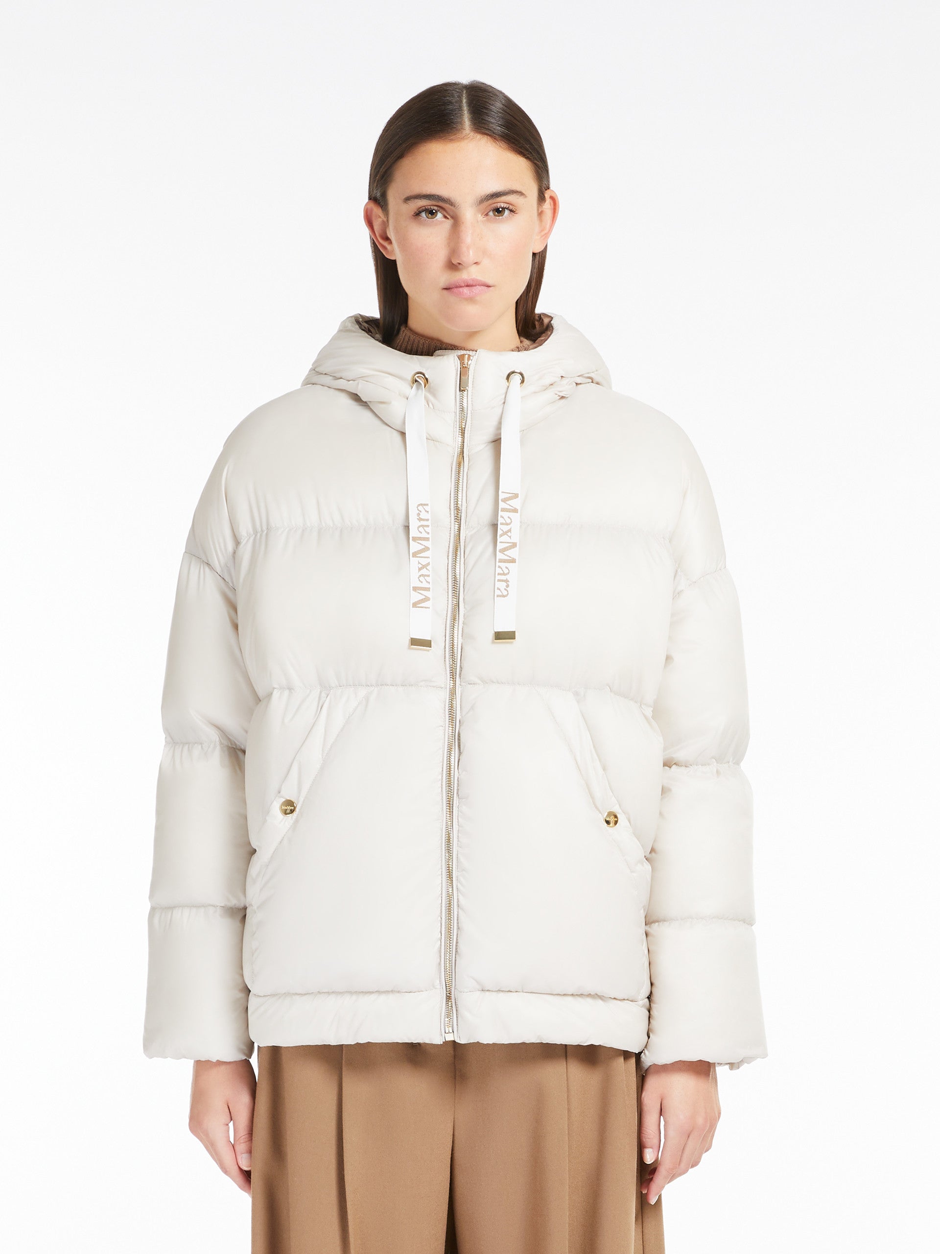 Sand Trebi Down Quilted Jacket