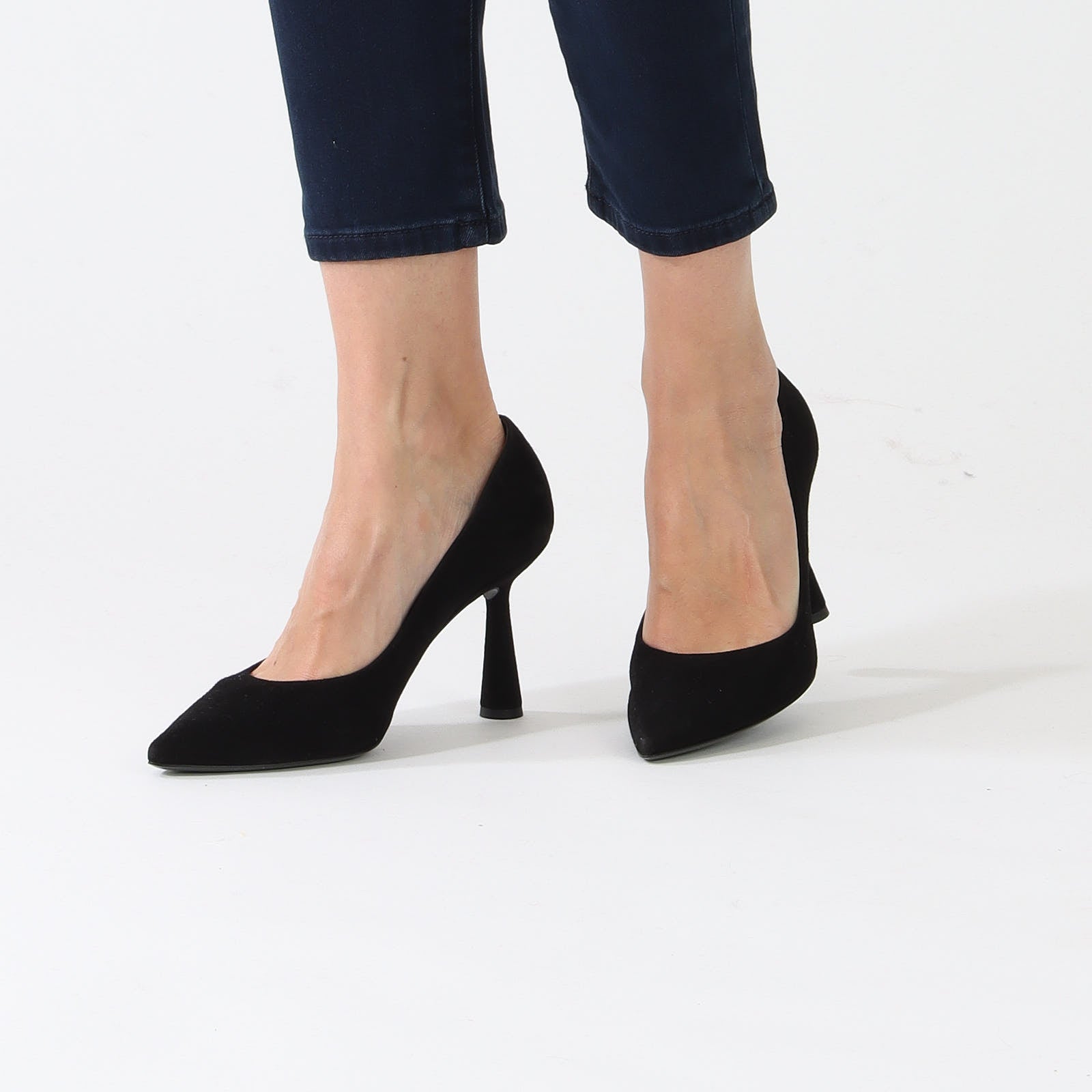 Schwarz Black Lila Court Shoes