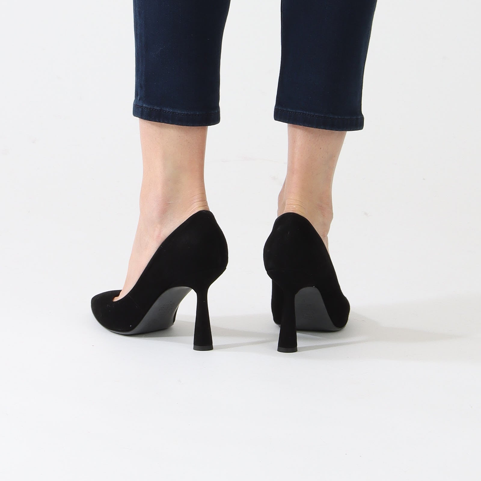 Schwarz Black Lila Court Shoes