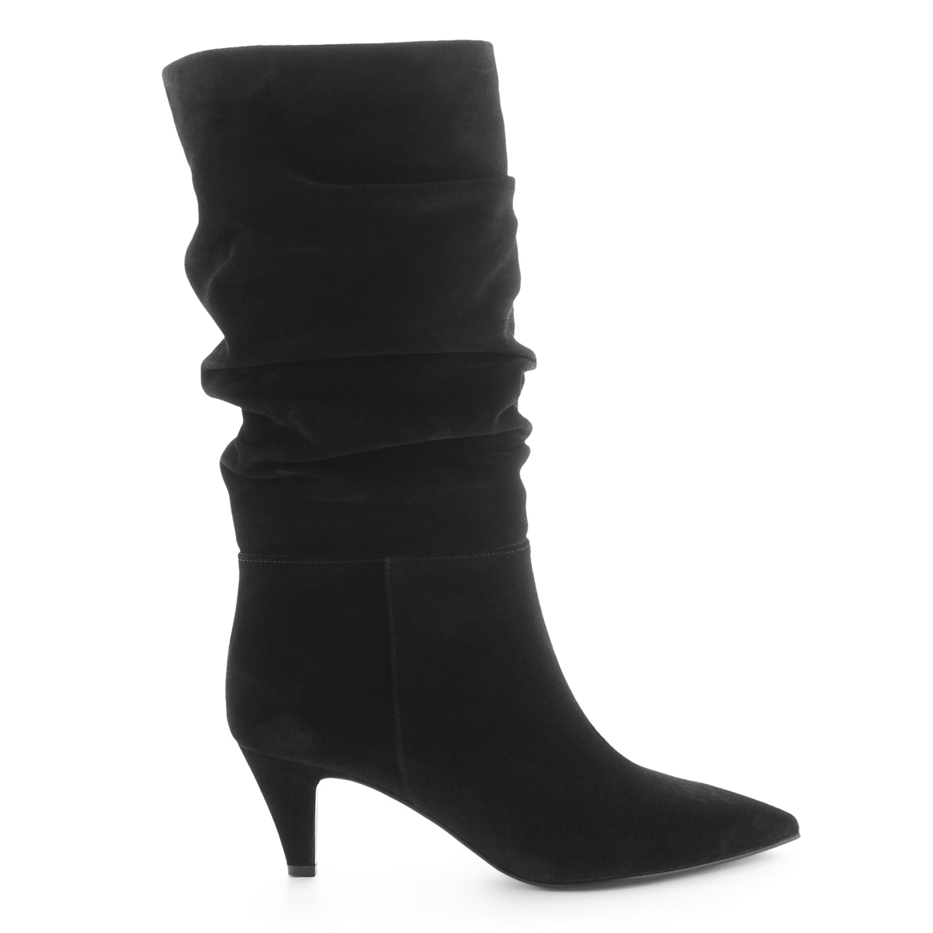 Schwarz Black Porto Slouchy Suede Boots