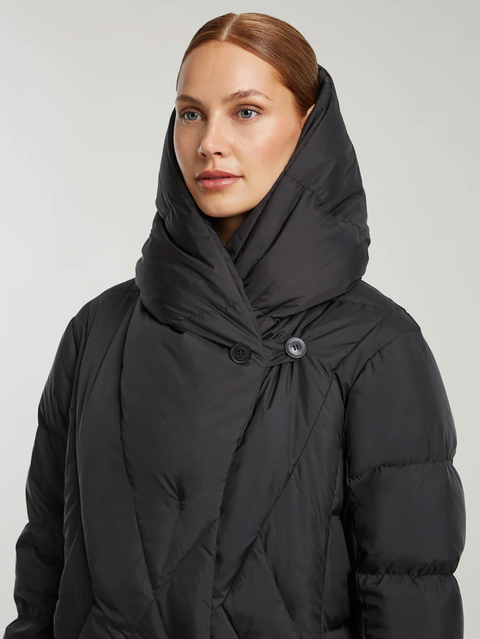 Shona Black Down Quilted Coat