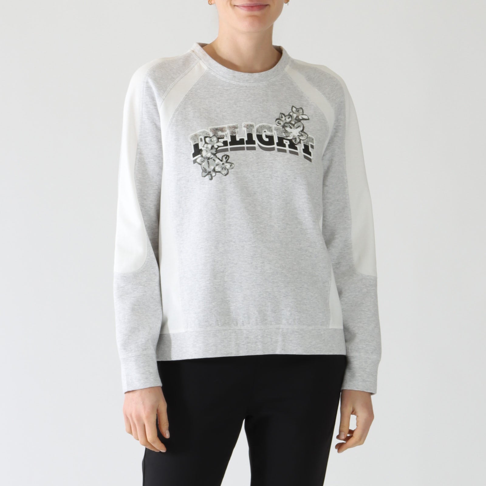 Silver Grey ‘Delight’ Cotton Blend Sweatshirt