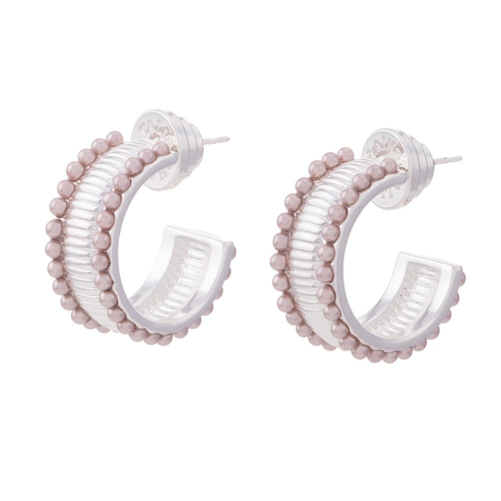 Silver Manhattan Flat Hoop Earrings