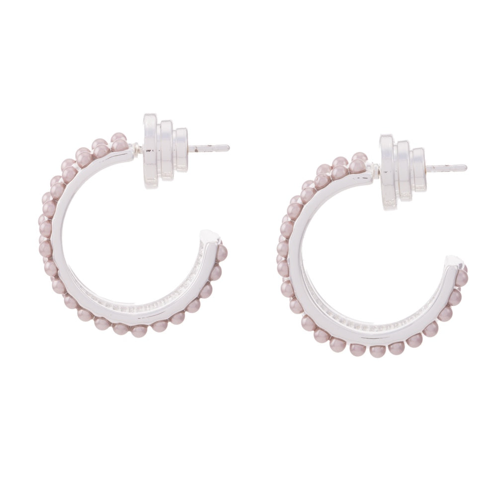 Silver Manhattan Flat Hoop Earrings