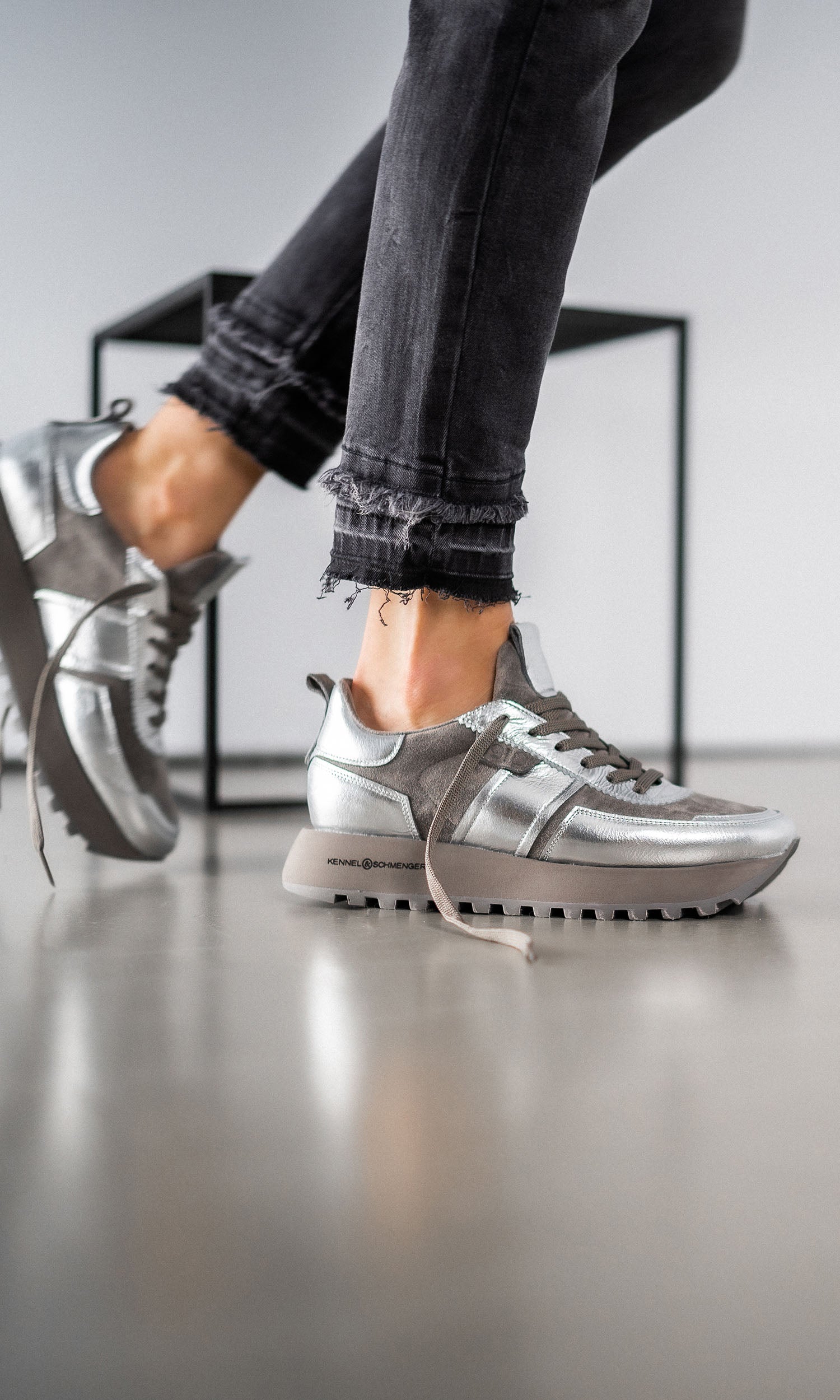 Silver Tonic Metallic Sneakers