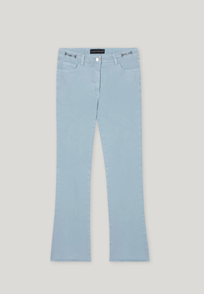 Sky Blue Flared Jeans