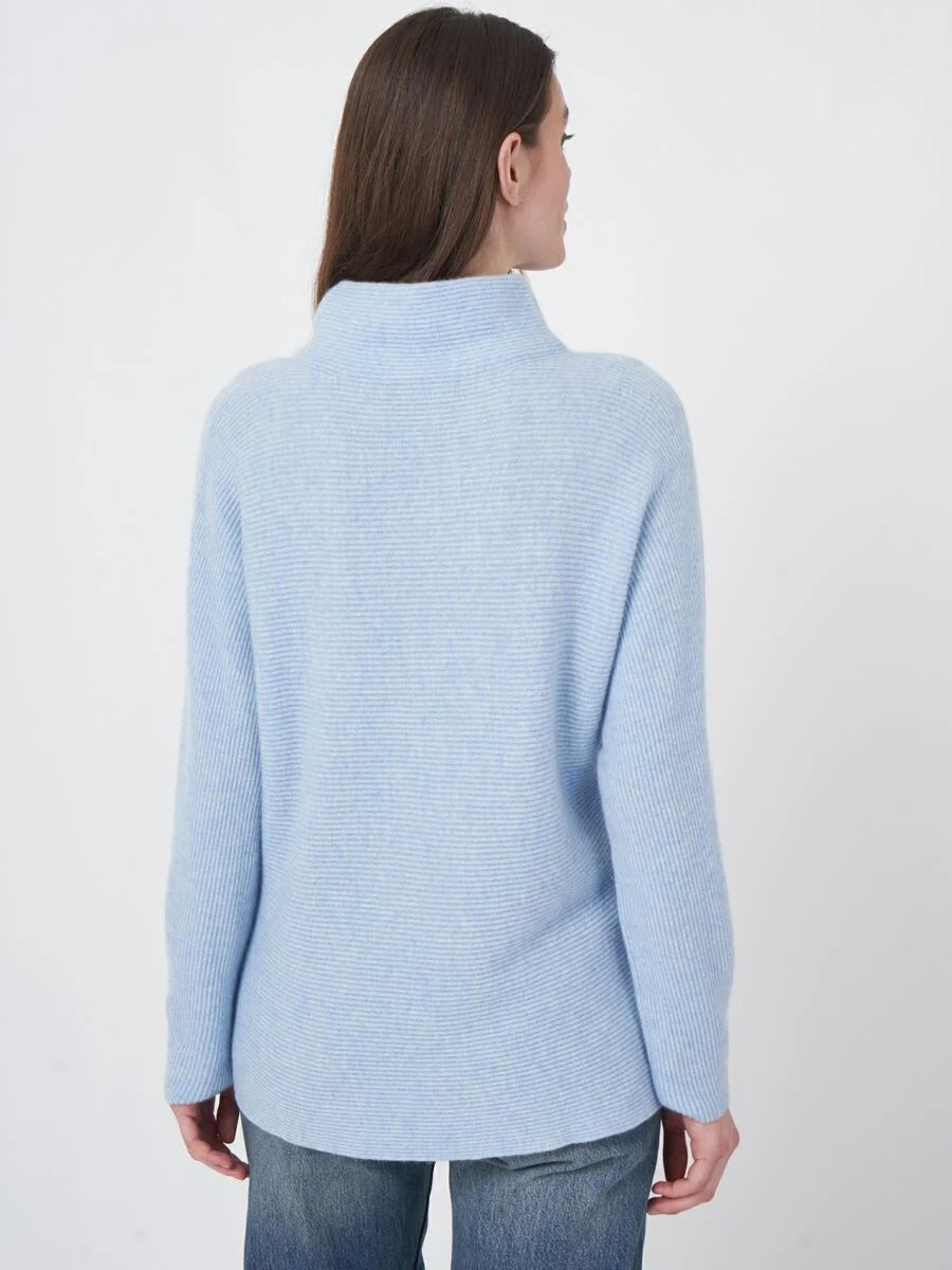 Sky Ribbed Cashmere Sweater