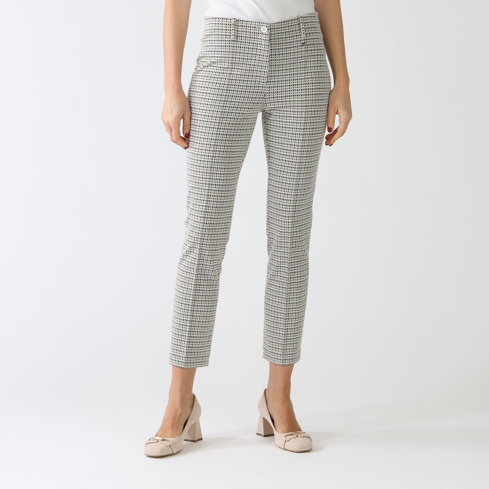 Smoke Sydney Houndstooth Slim Fit Pants