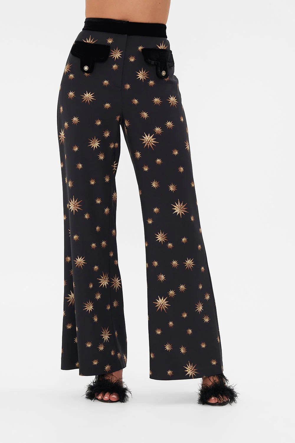 Soul Of A Star Gazer Flared Pants With Pockets