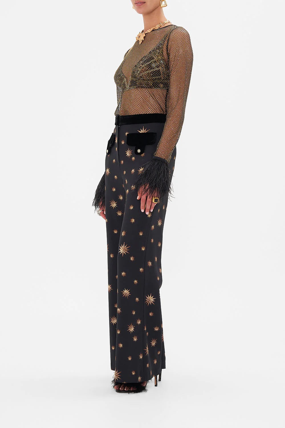 Soul Of A Star Gazer Flared Pants With Pockets