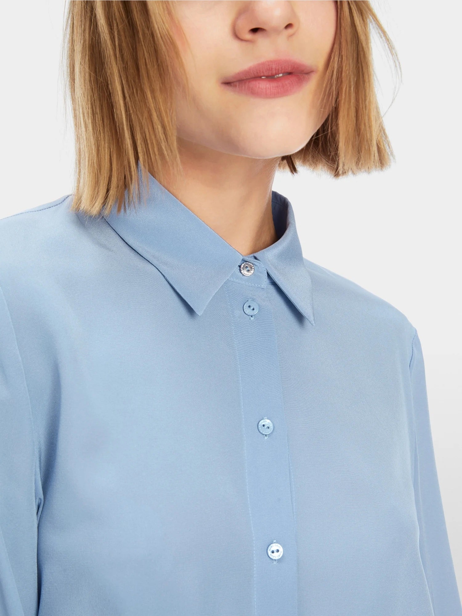 Squill Blue Silk Shirt