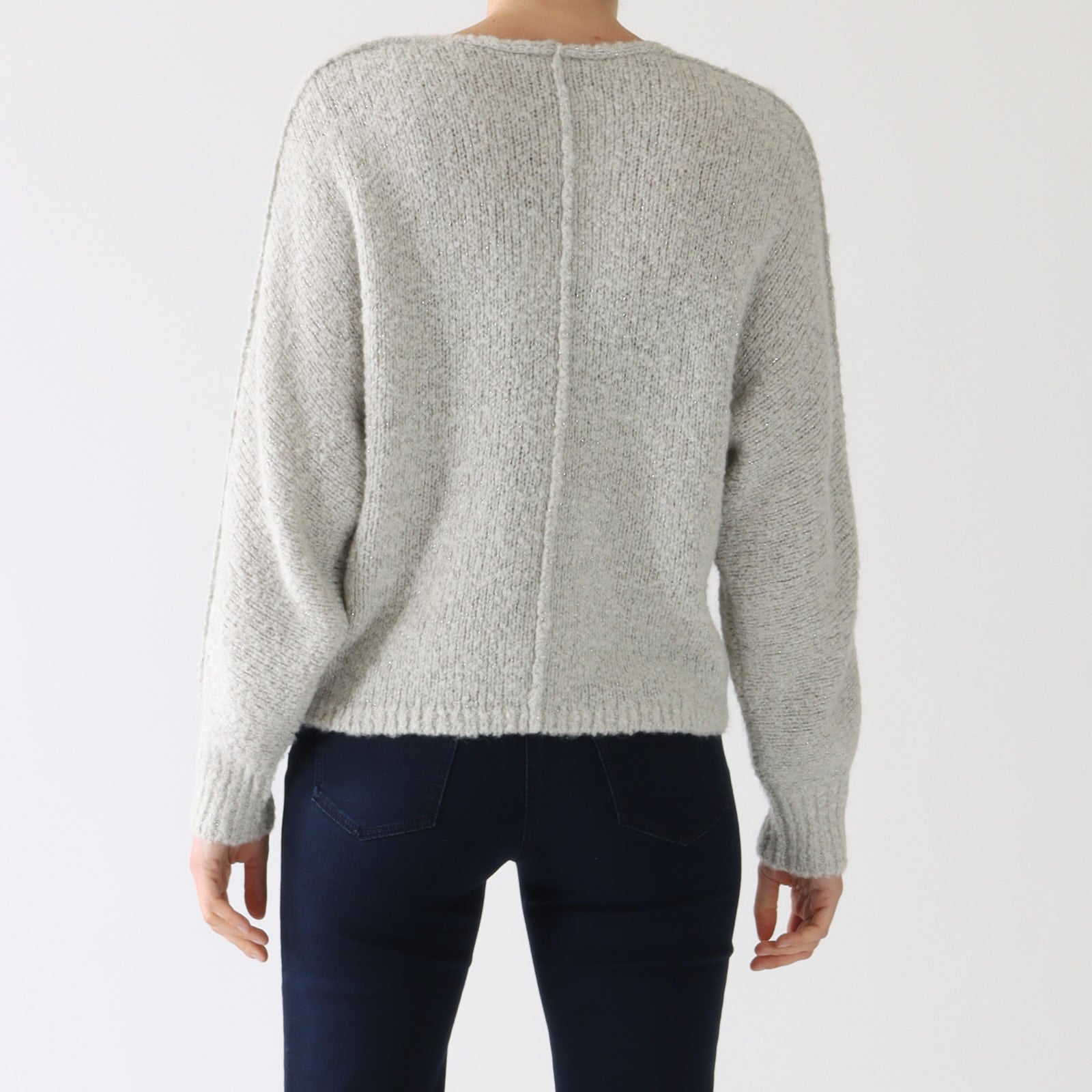 Stone V-Neck Wool Blend Sweater