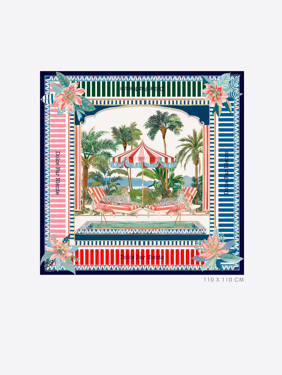 Sweet Idleness Print Silk Scarf – Angela Beer | The ultimate ladies ...