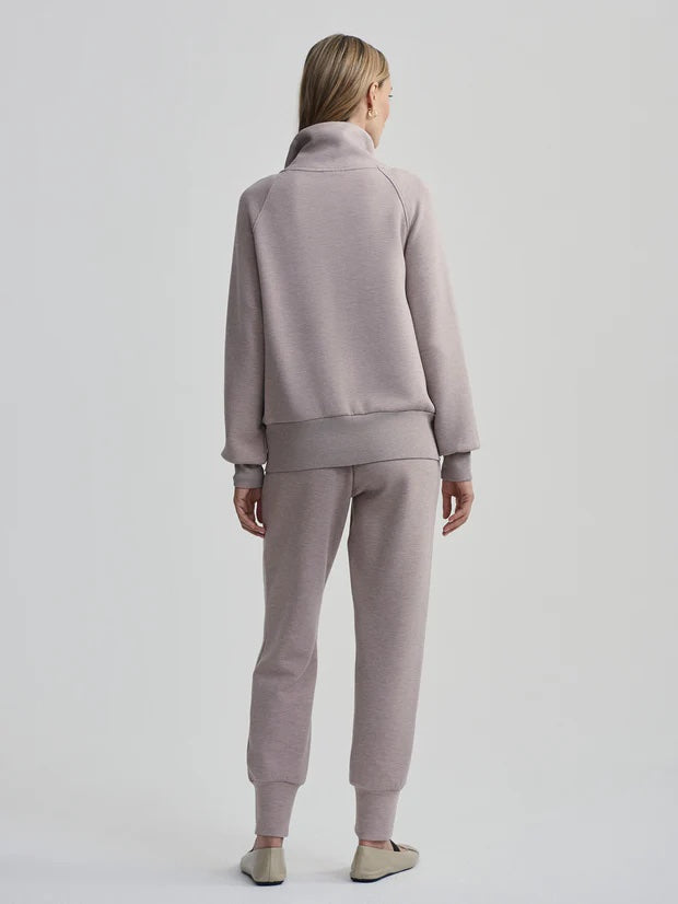 Taupe Marl Roxbury Zip Sweater