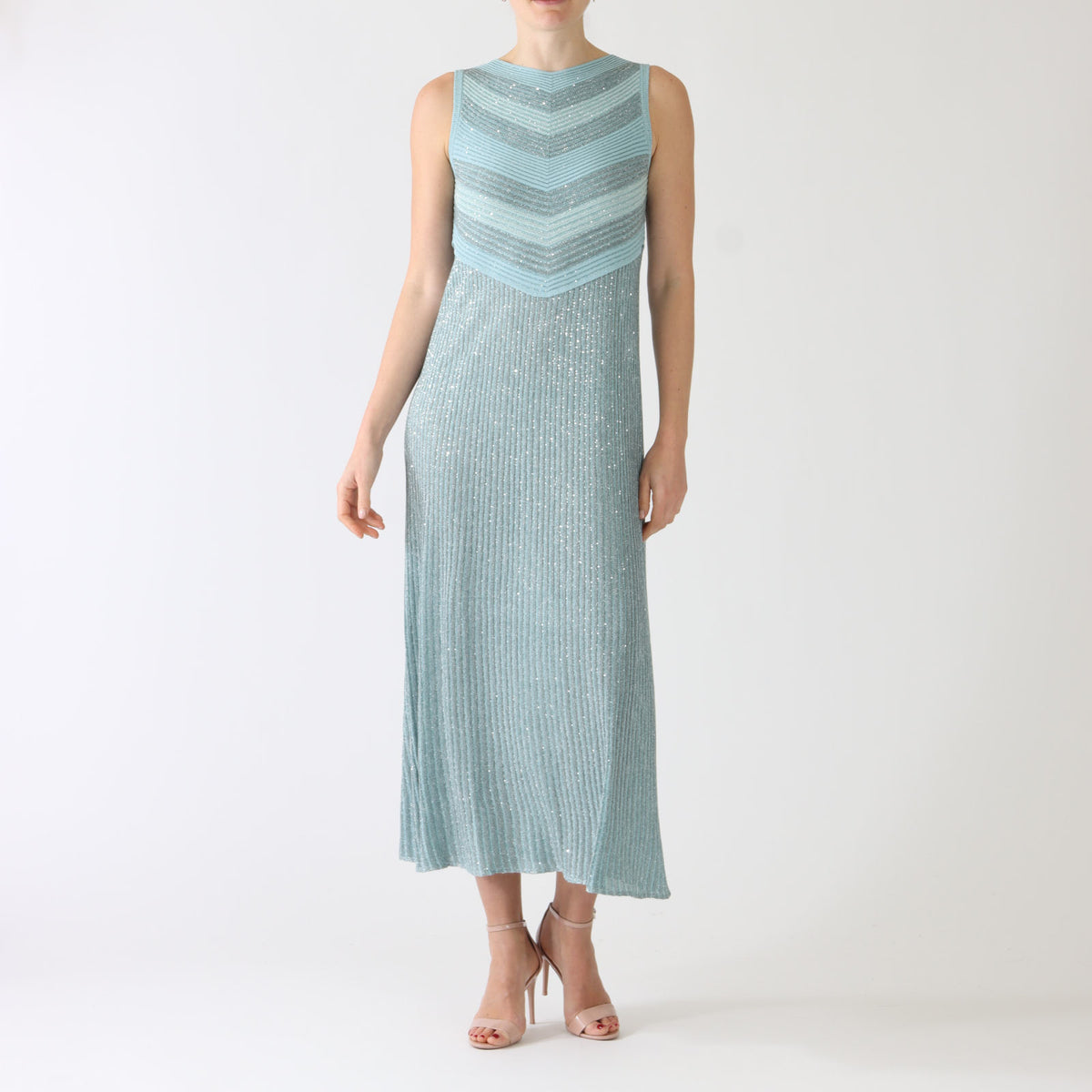 Chevron Rimob Tiffany Lurex Chevron Rib Maxi Dress – Angela Beer | The ultimate ...