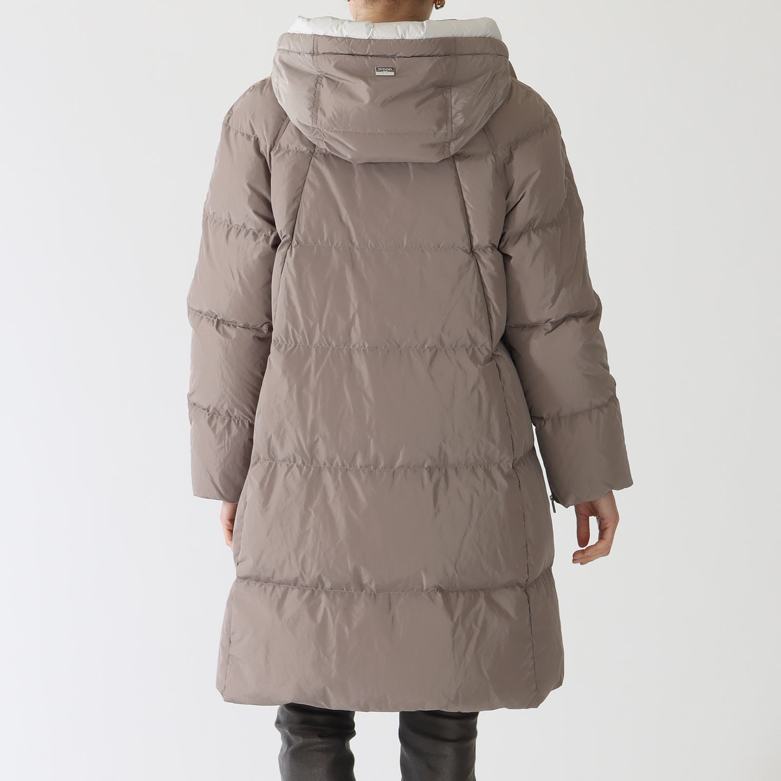 Tortora Hooded Down Quilted Coat