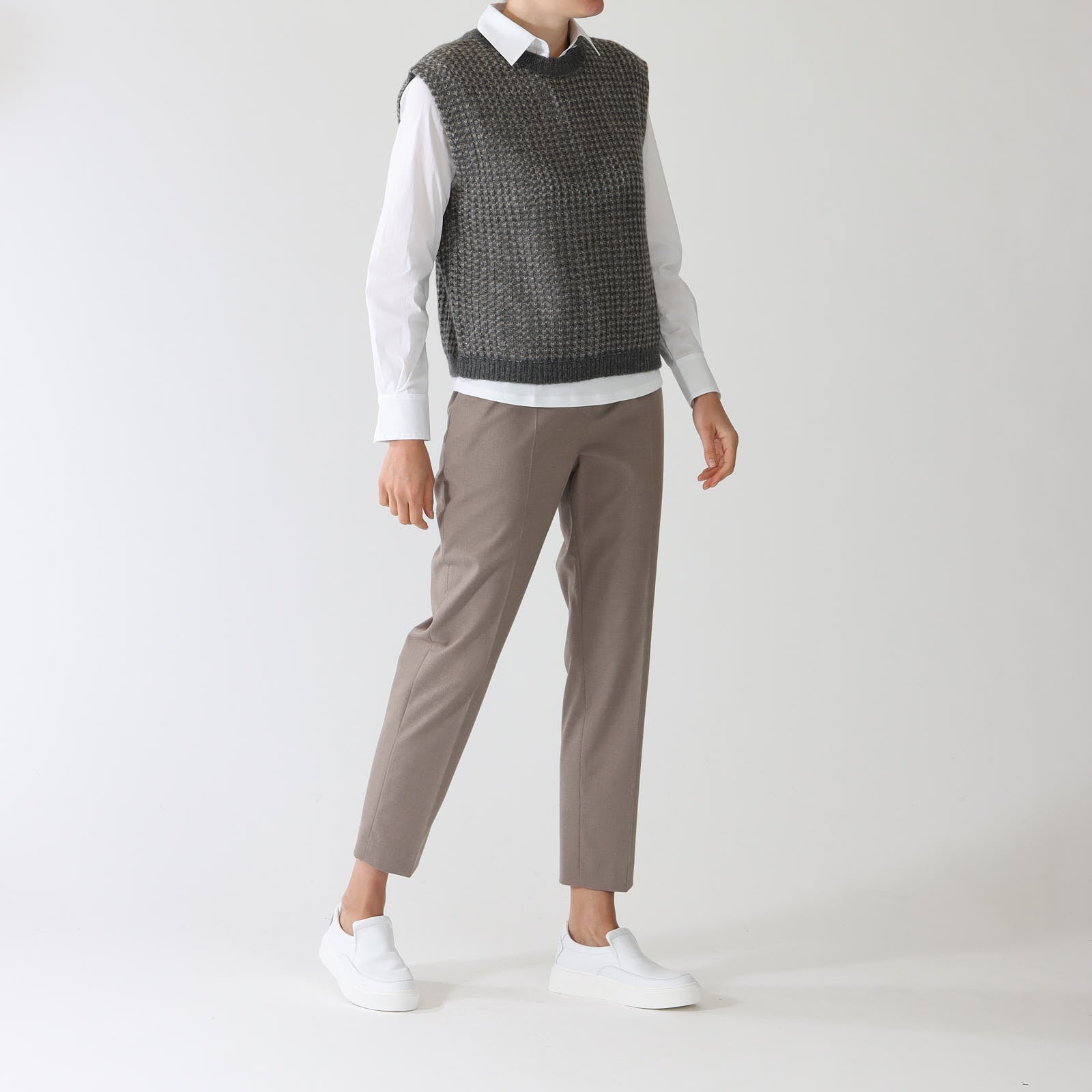 Tortora Micro Flannel Tailored Pants