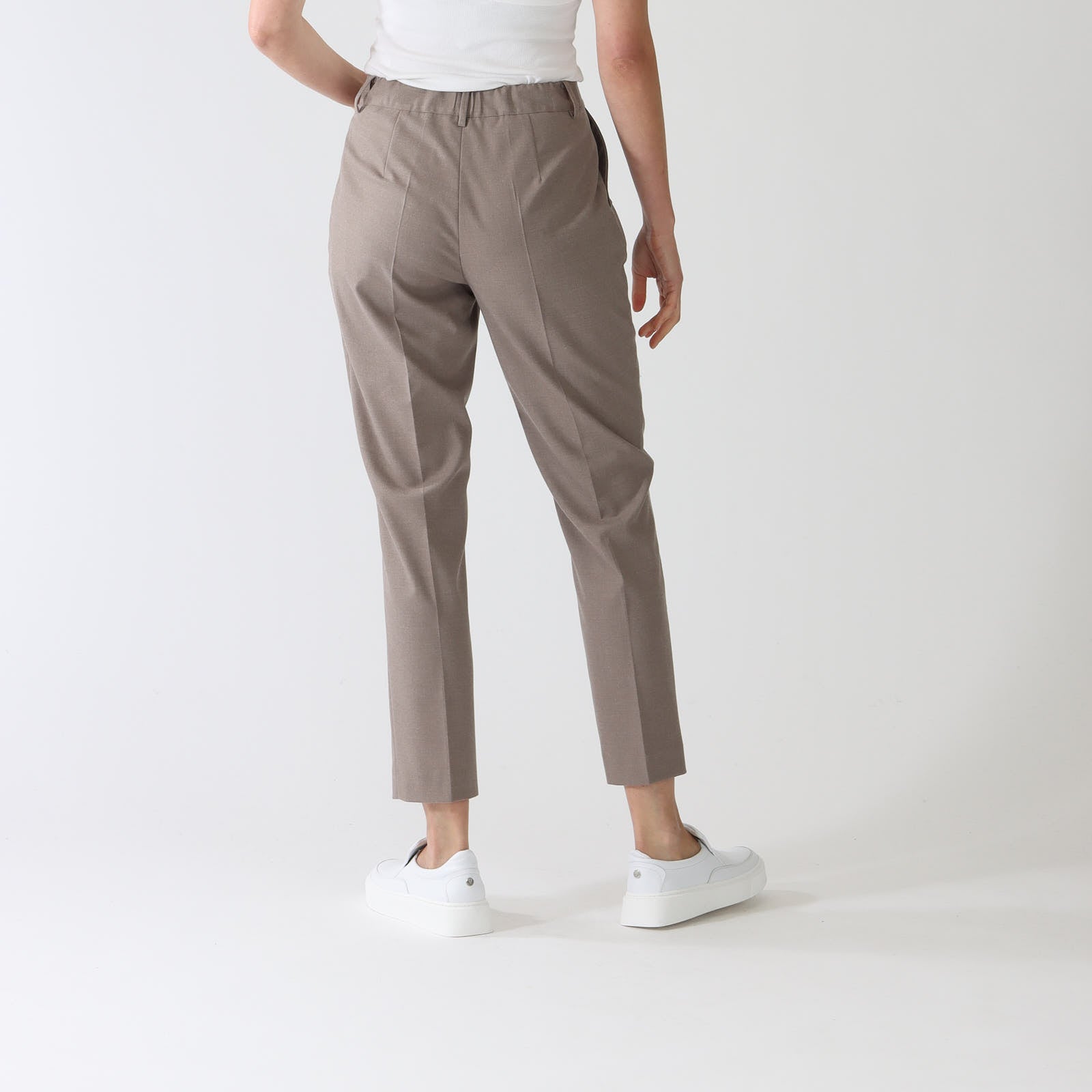 Tortora Micro Flannel Tailored Pants