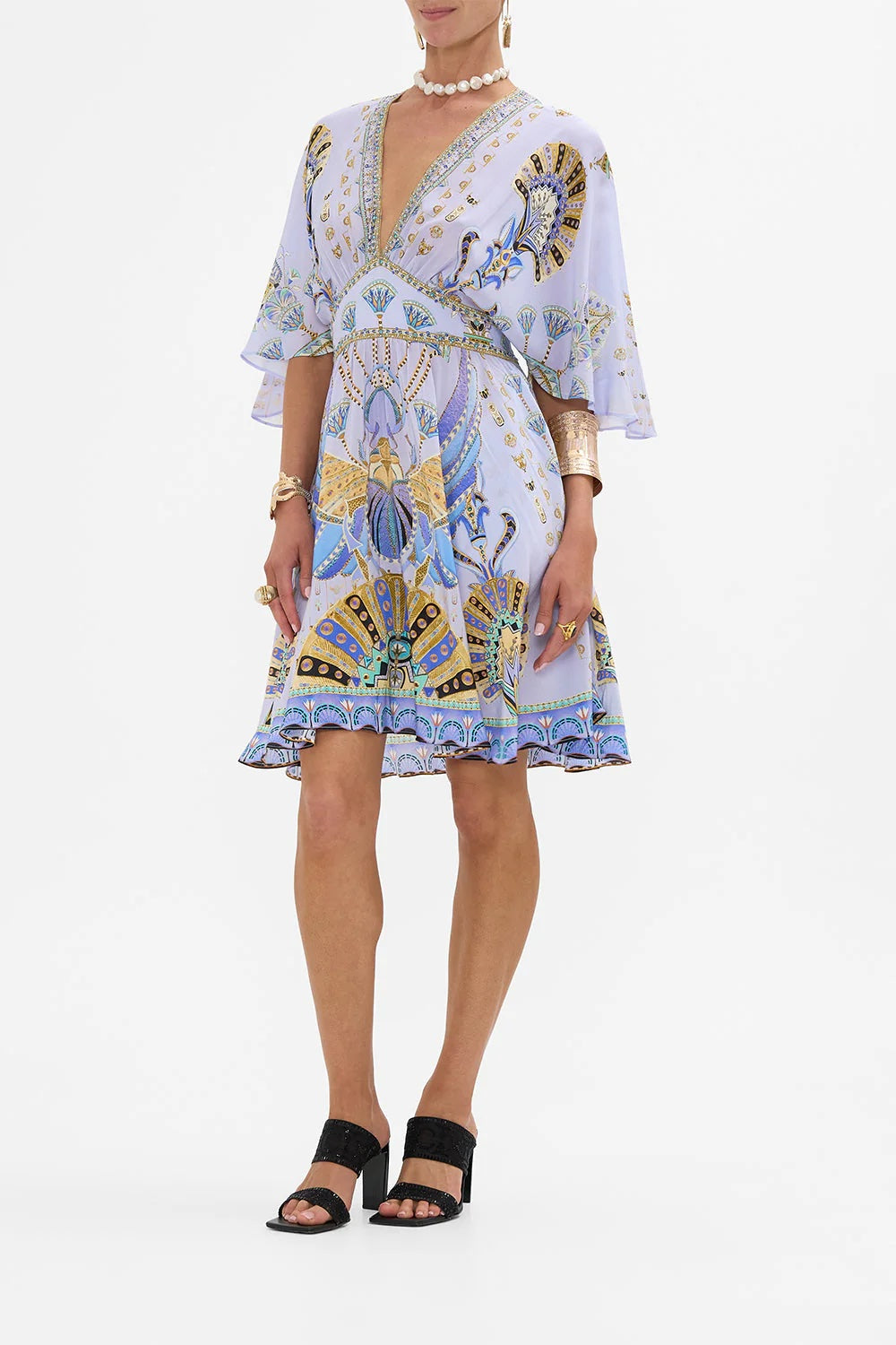 Under Scarab Skies Short Waisted Dress