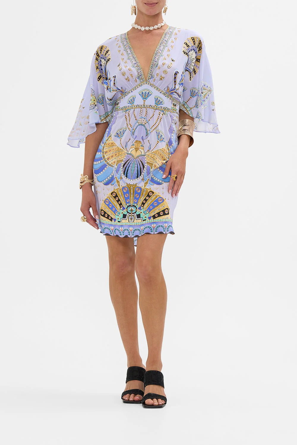 Under Scarab Skies Short Waisted Dress