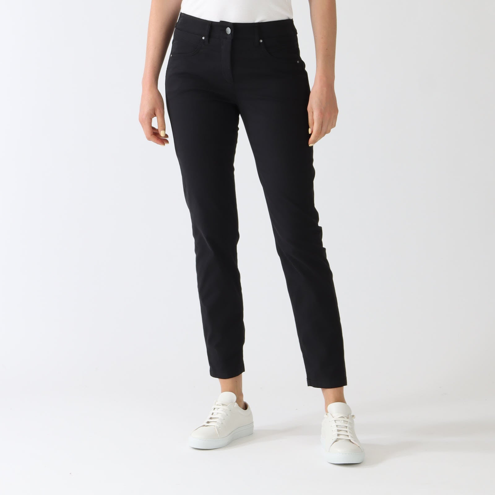 Black Elasticated Waistband Highstretch Pants