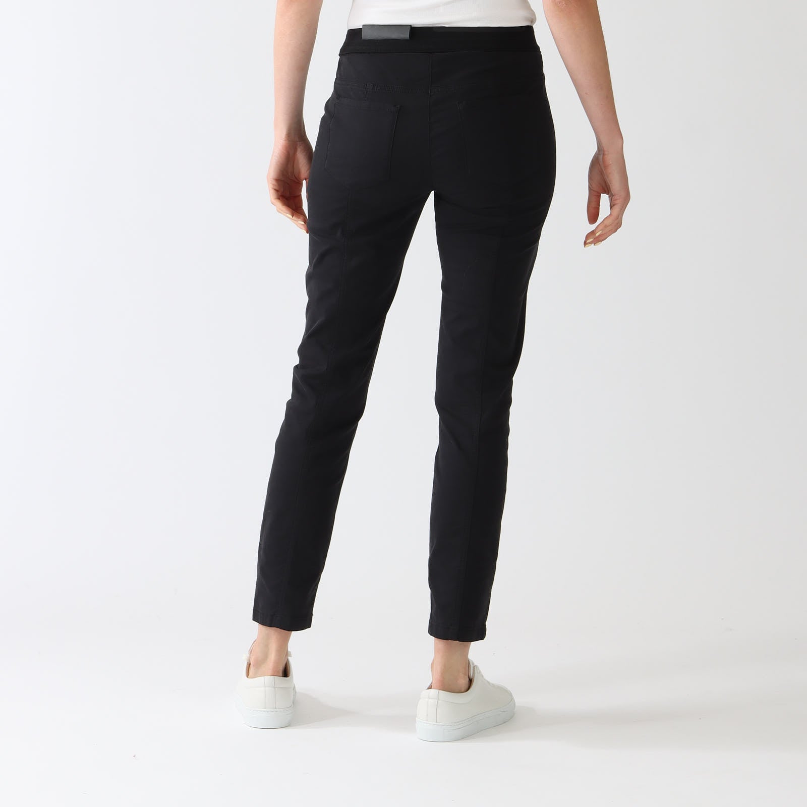 Black Elasticated Waistband Highstretch Pants