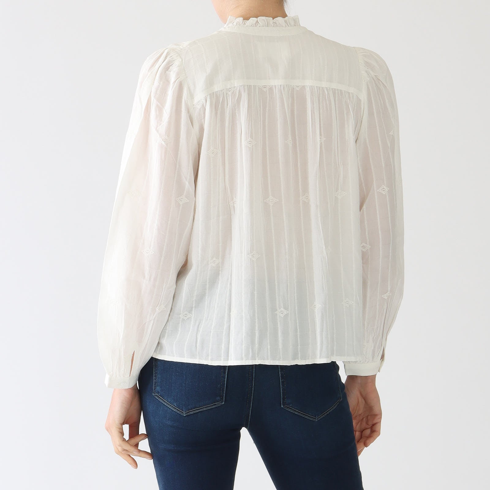 Ecru Melody Cotton Blend Blouse