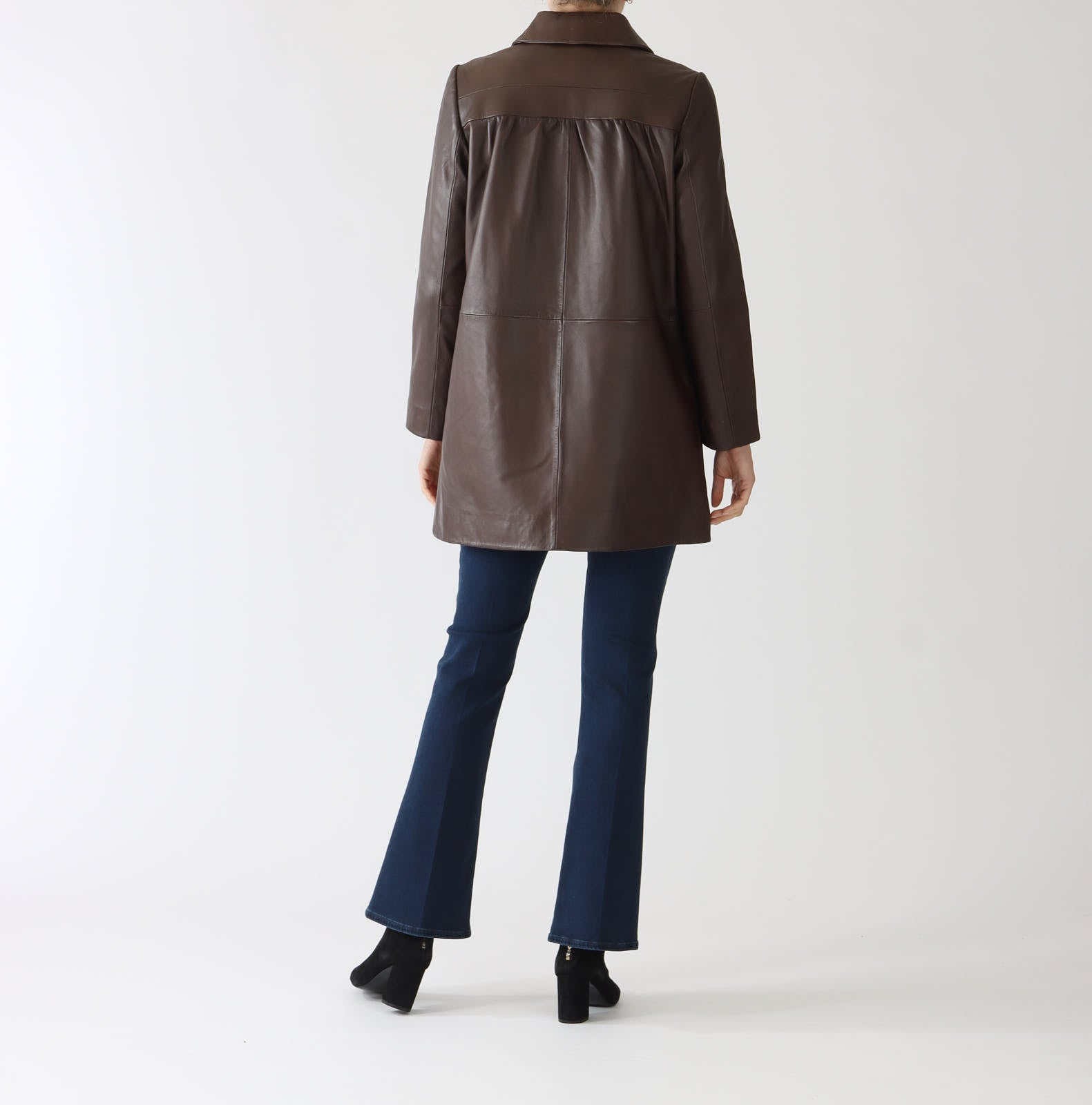Marron Madie Leather Coat