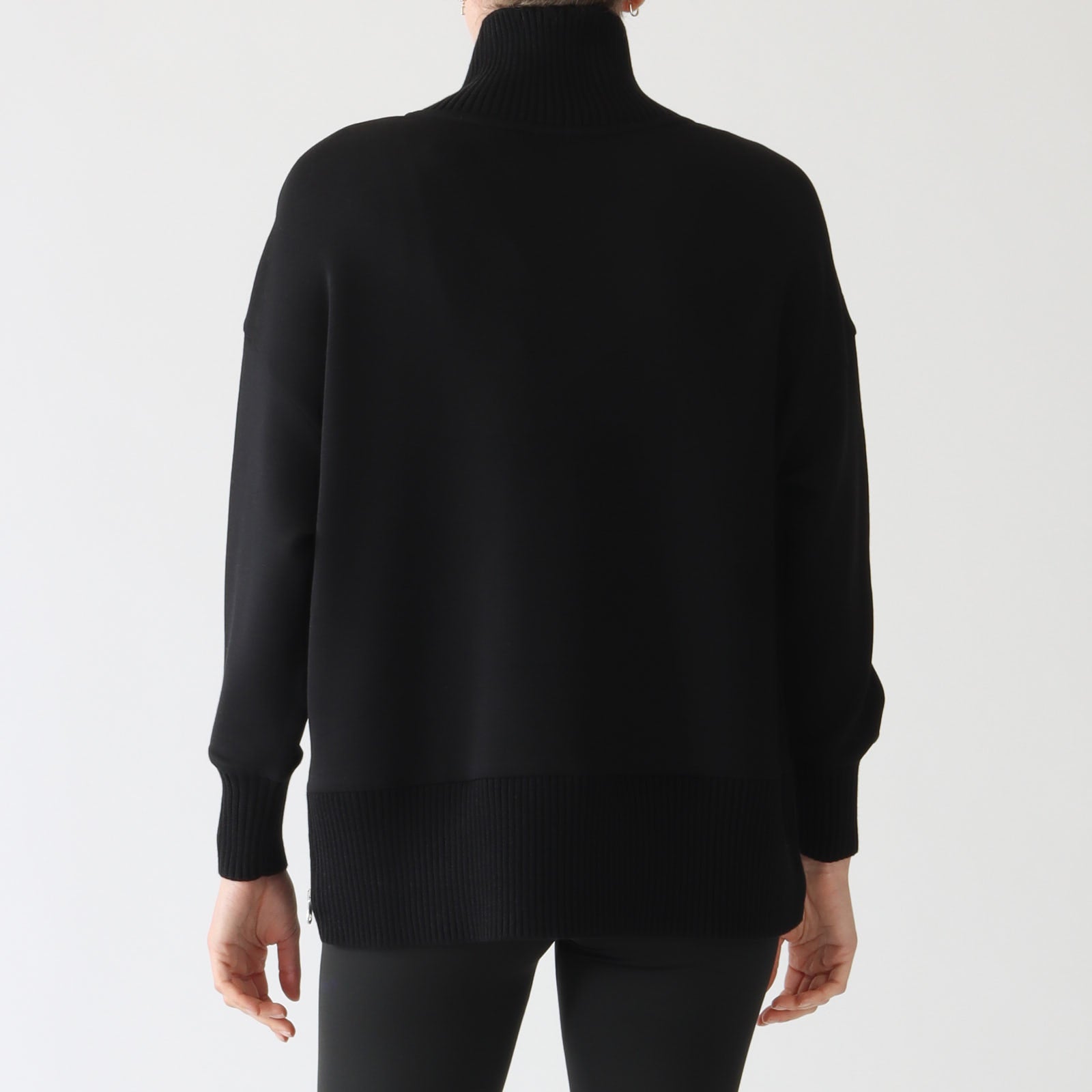 Black Barker High-Neck Sweatshirt