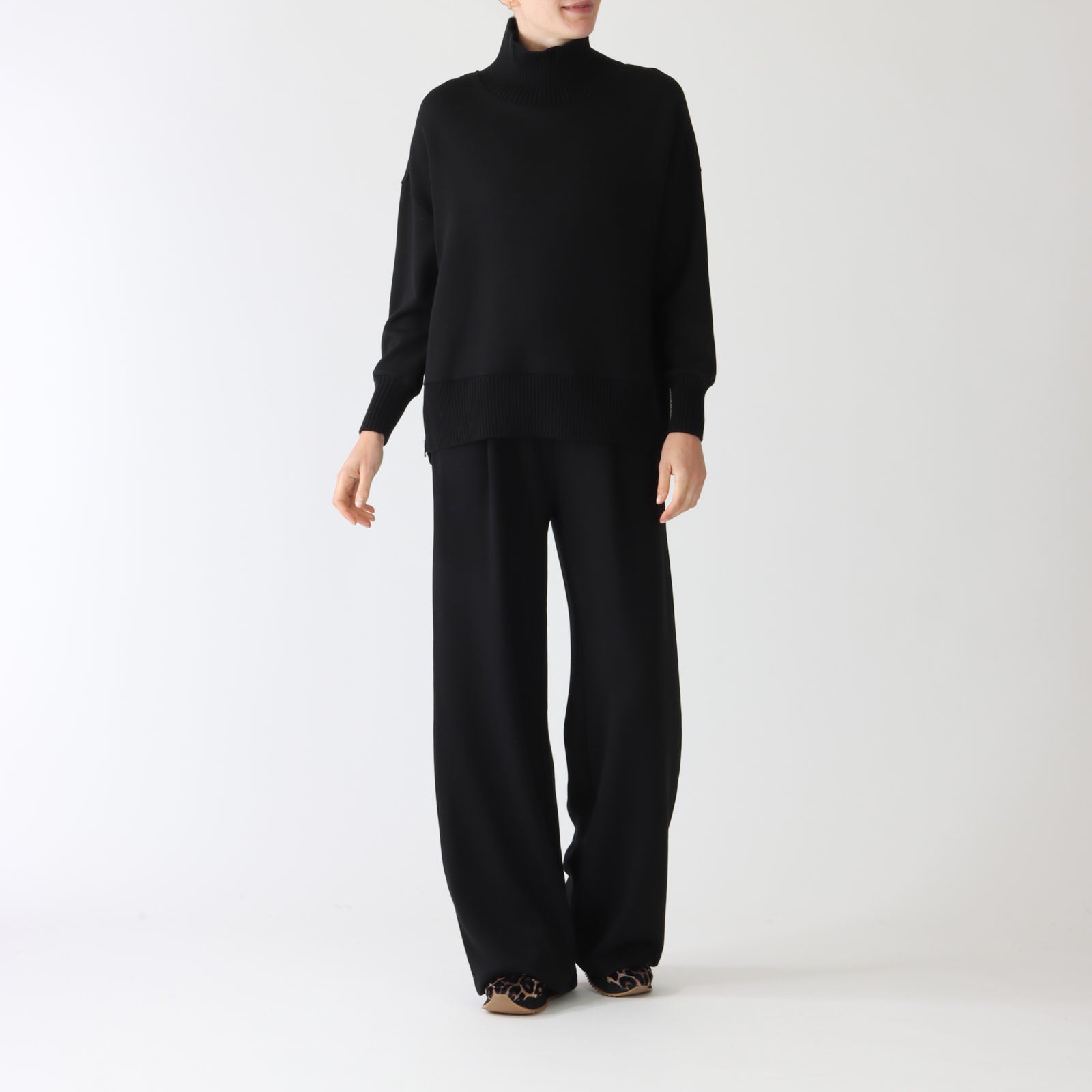 Black Extra Wide Leg Sweatpants