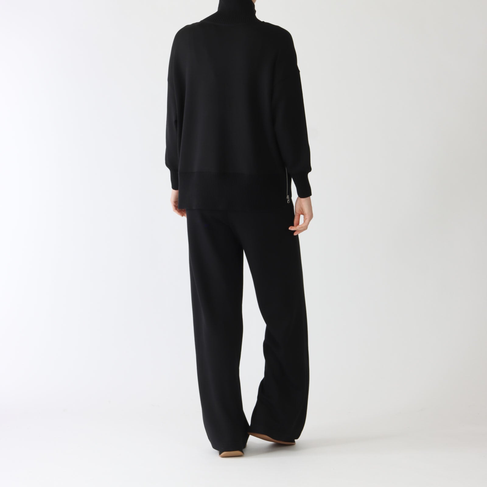 Black Extra Wide Leg Sweatpants