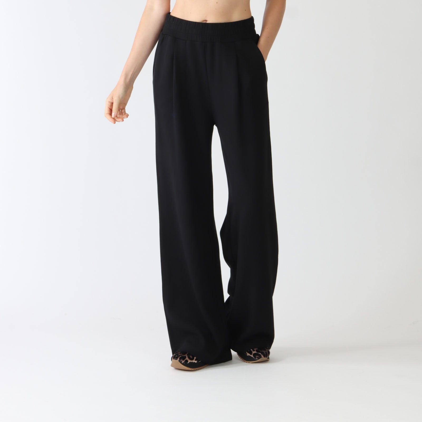 Black Extra Wide Leg Sweatpants