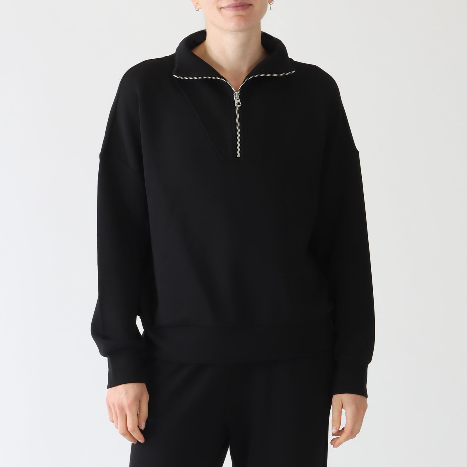 Black Hawley Half-Zip Sweatshirt