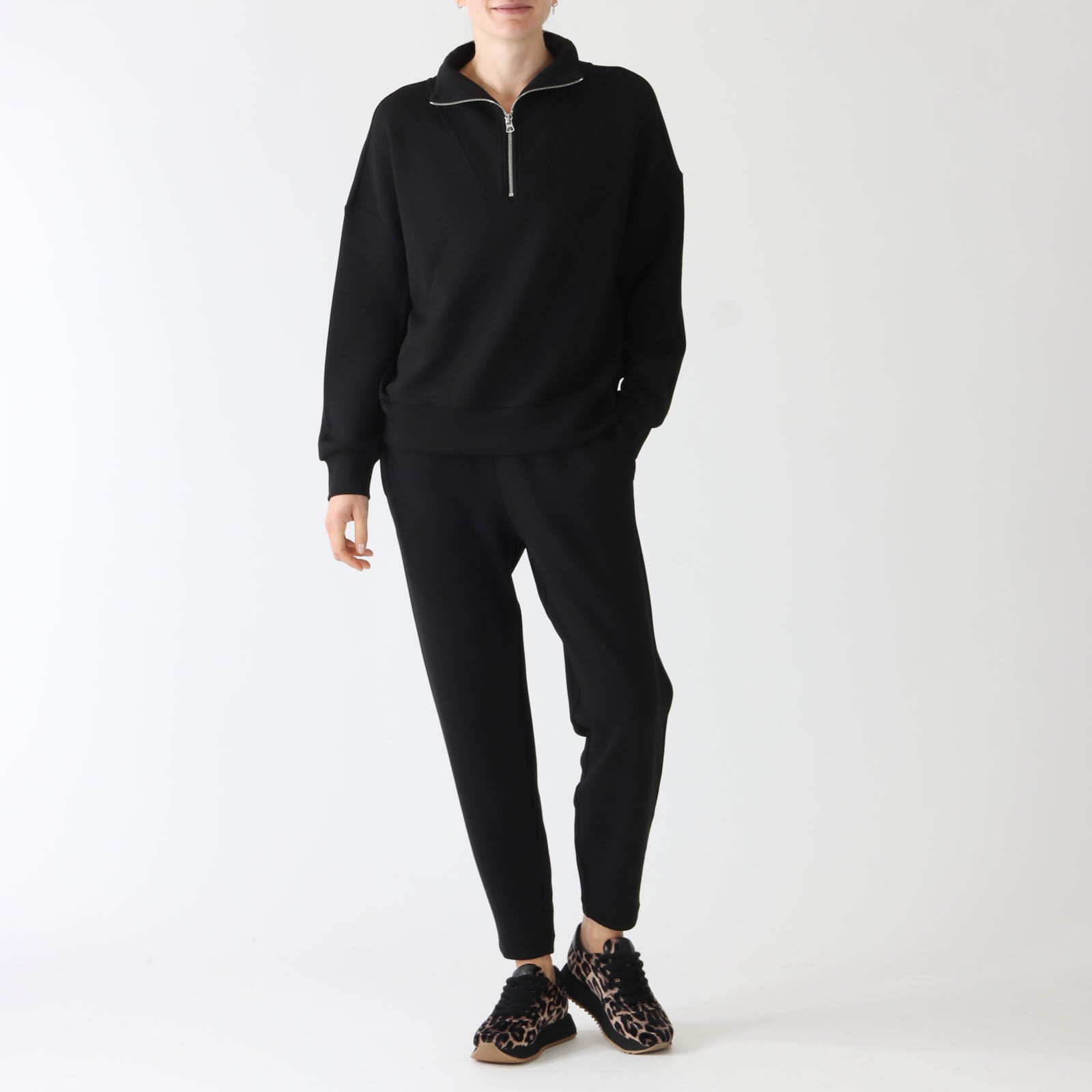 Black Hawley Half-Zip Sweatshirt