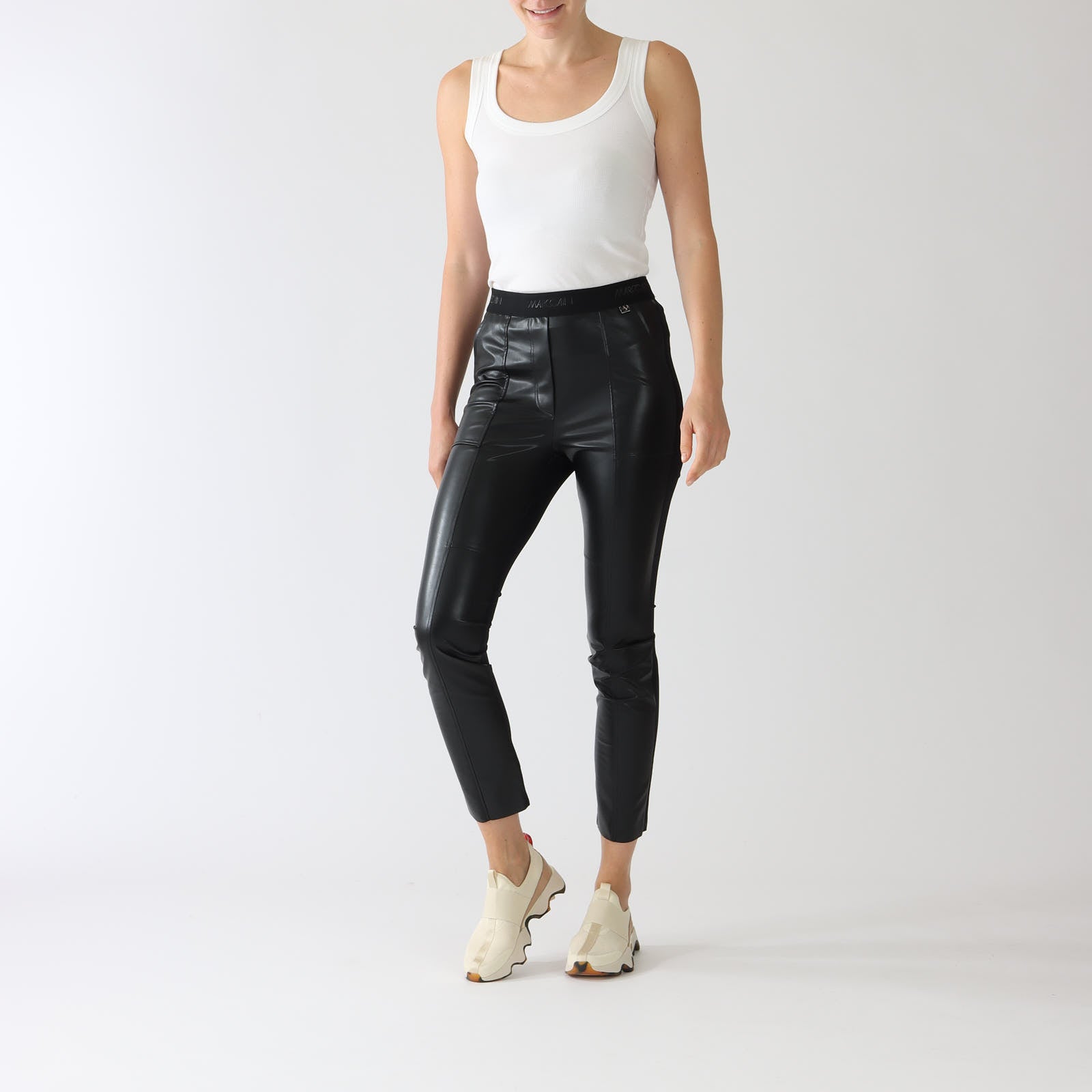 Black Sofia Faux Leather Pants