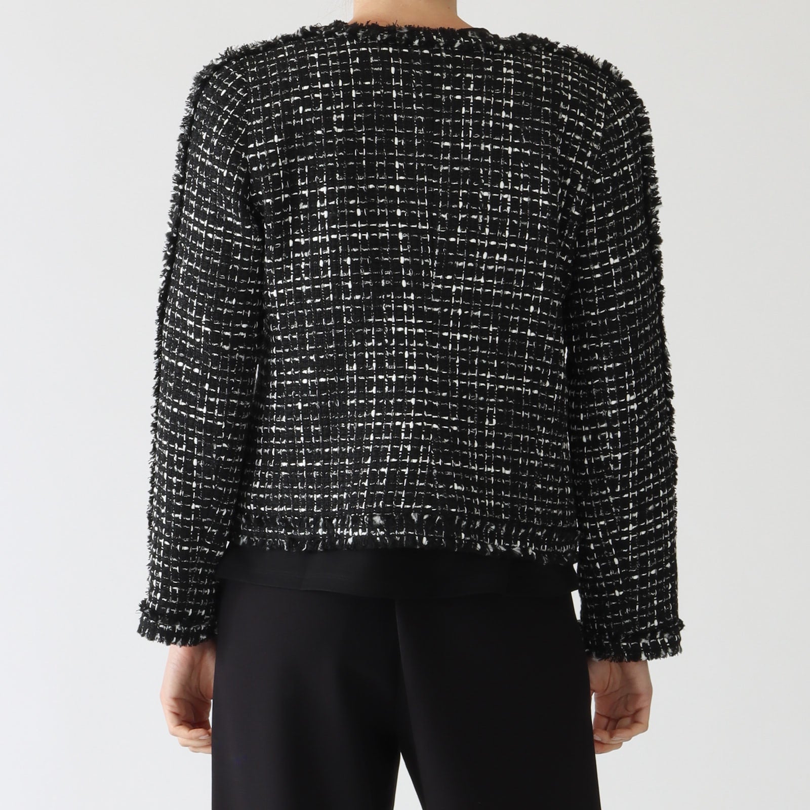 Camyl Noir Fringed Tweed Jacket