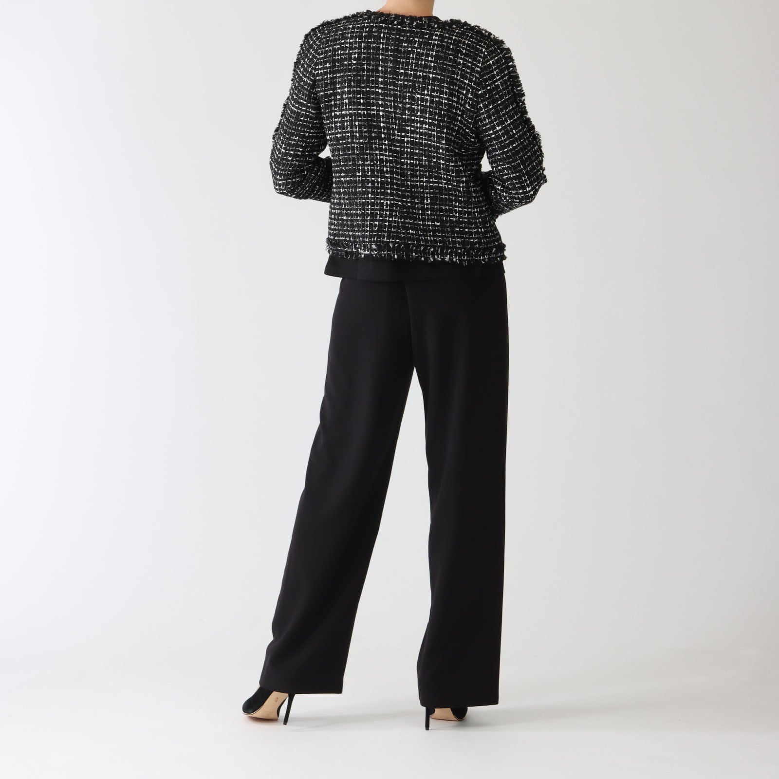 Camyl Noir Fringed Tweed Jacket