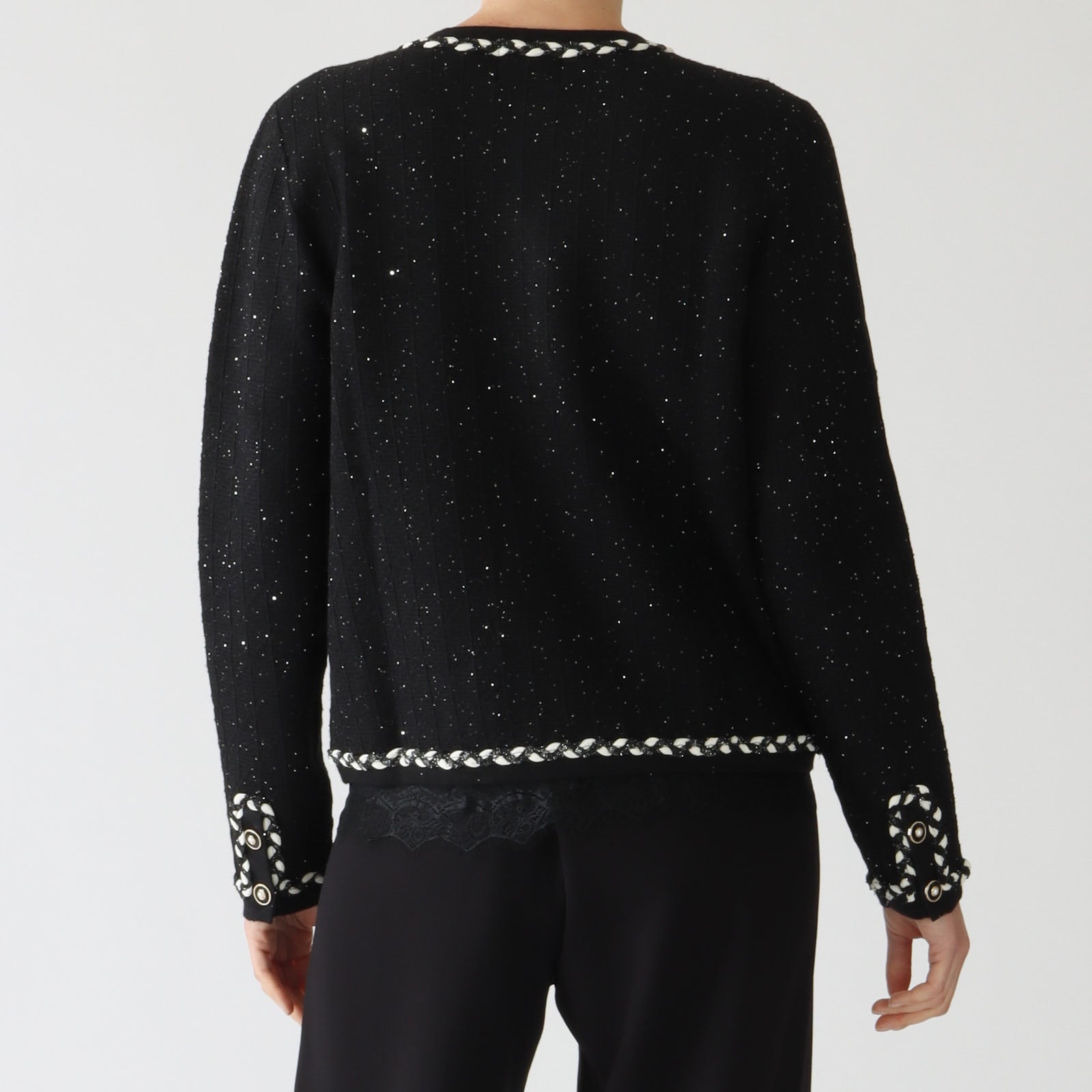 Farrell Noir Sparkling Tweed Cardigan