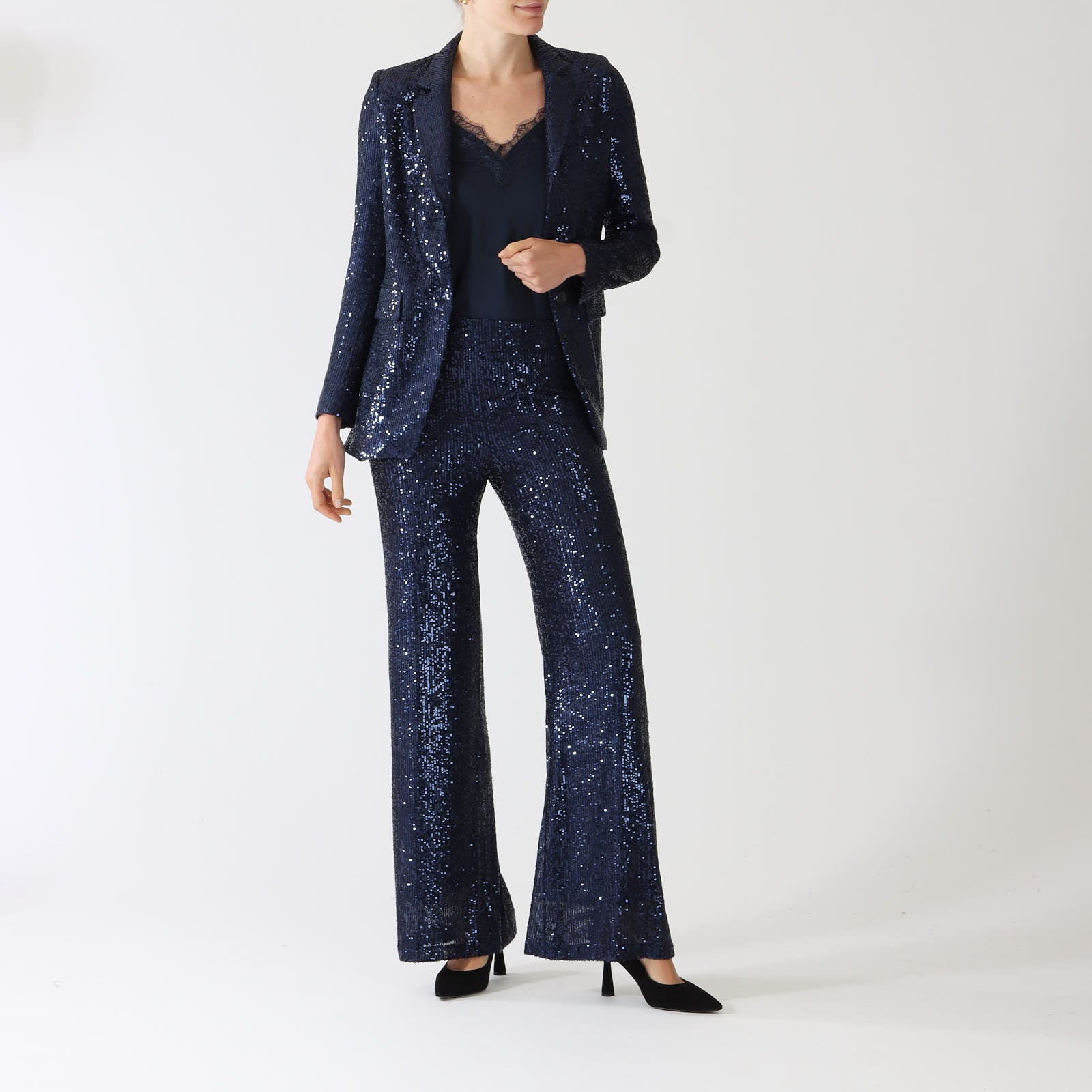 Venus Lentejuelas Navy Sequin Pants