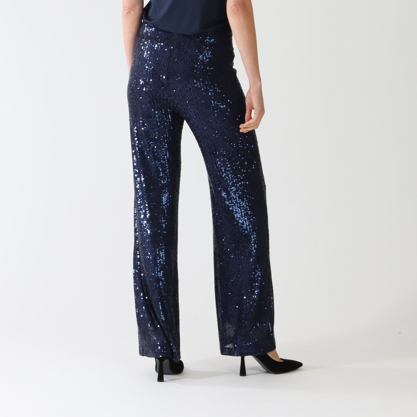 Venus Lentejuelas Navy Sequin Pants