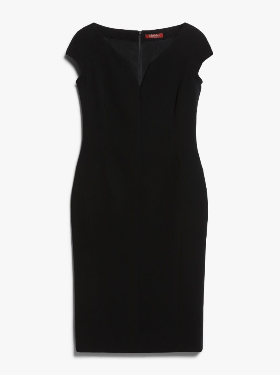 Visby Black Cady Midi Dress