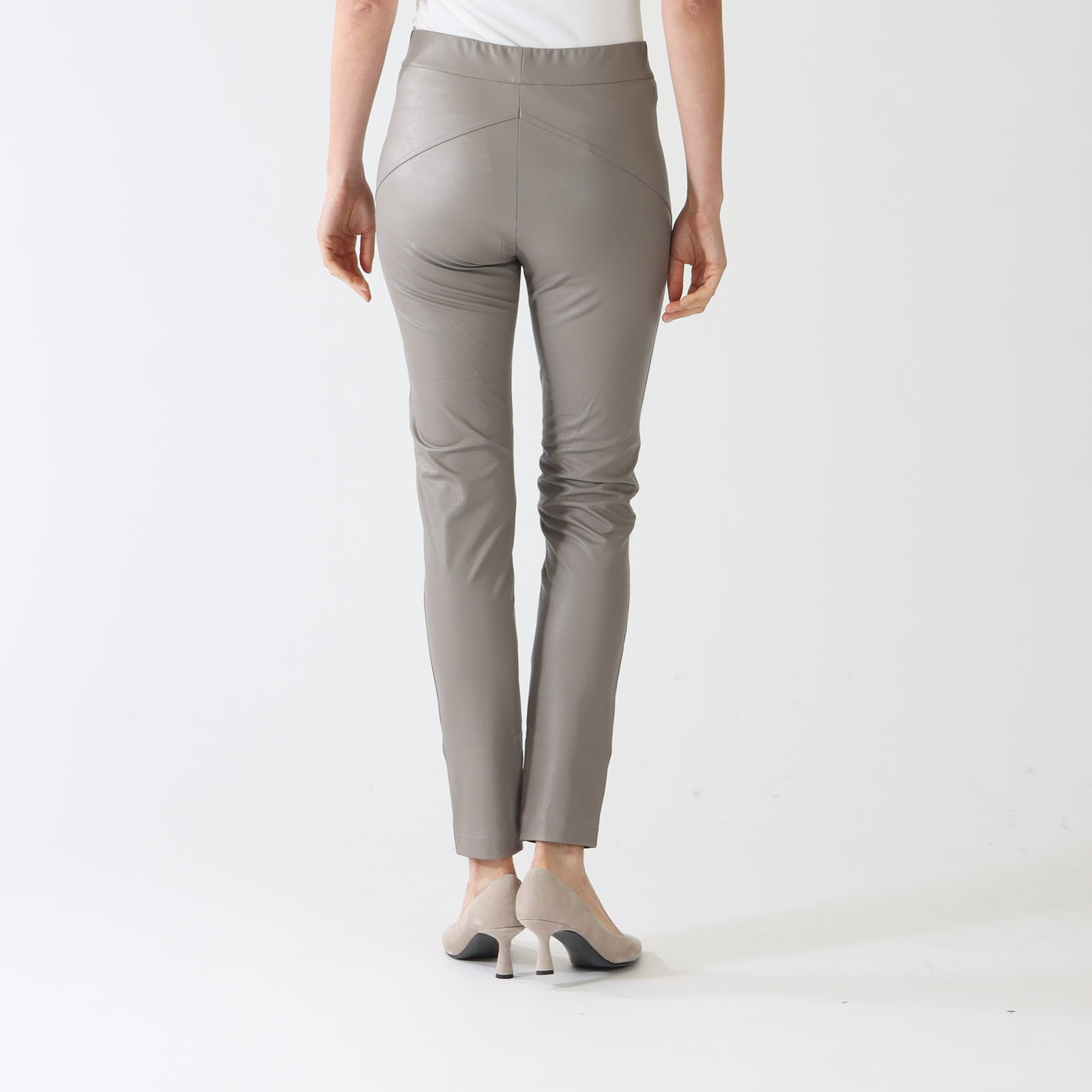 Visone Faux Leather Pants