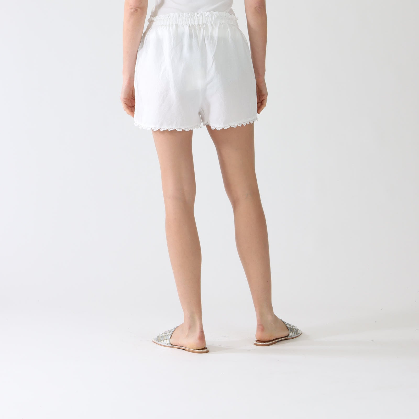White Izzie Shorts
