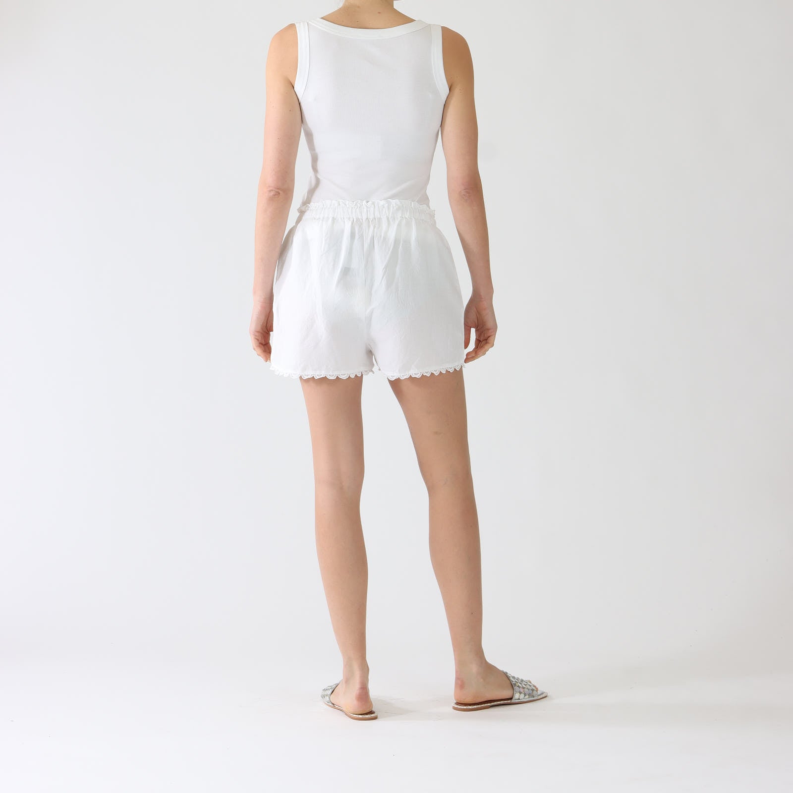 White Izzie Shorts