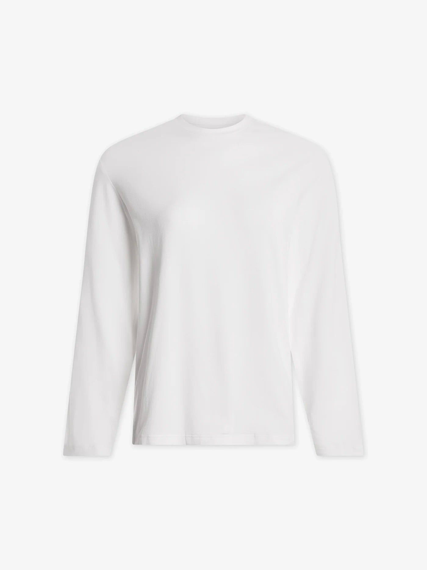 White Leah Long Sleeve Boyfriend Tee