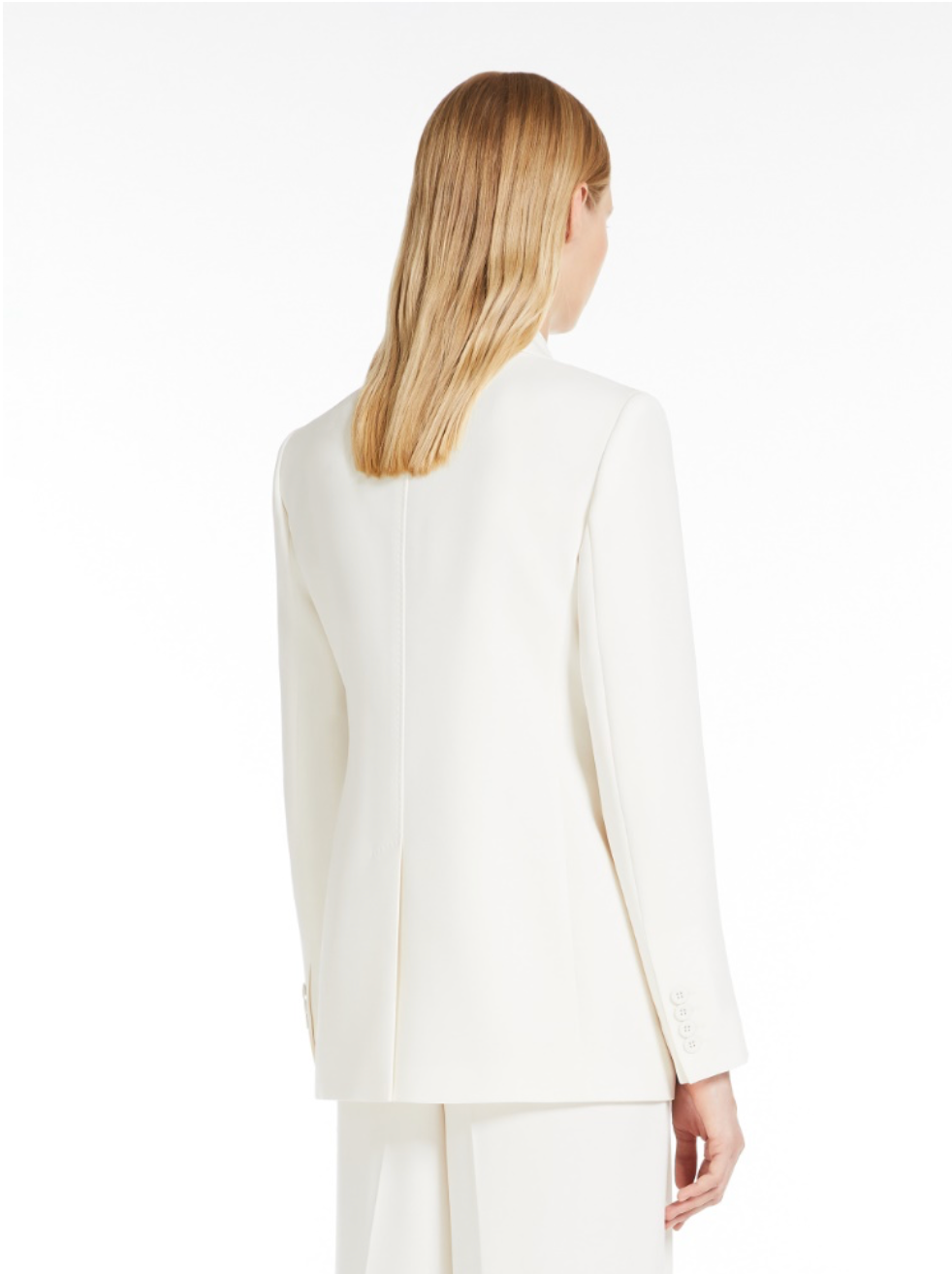 White Linz Single-Breasted Cady Blazer