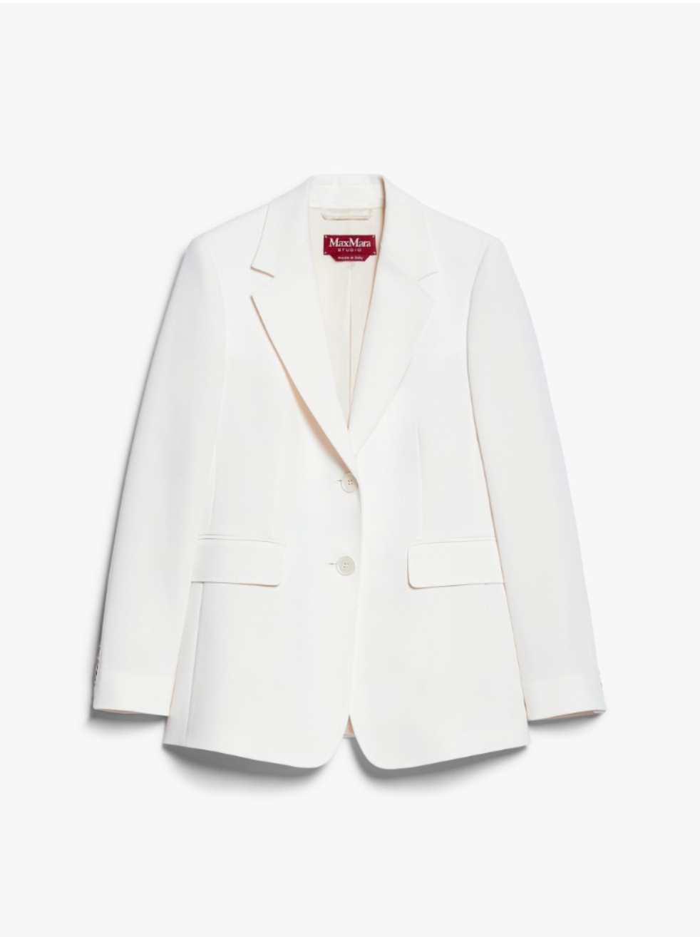 White Linz Single-Breasted Cady Blazer