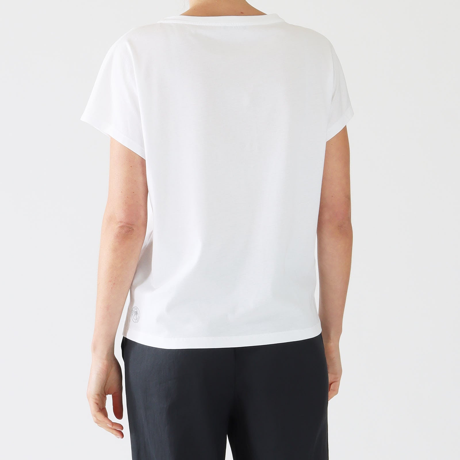 White Silver Palm Print T-Shirt