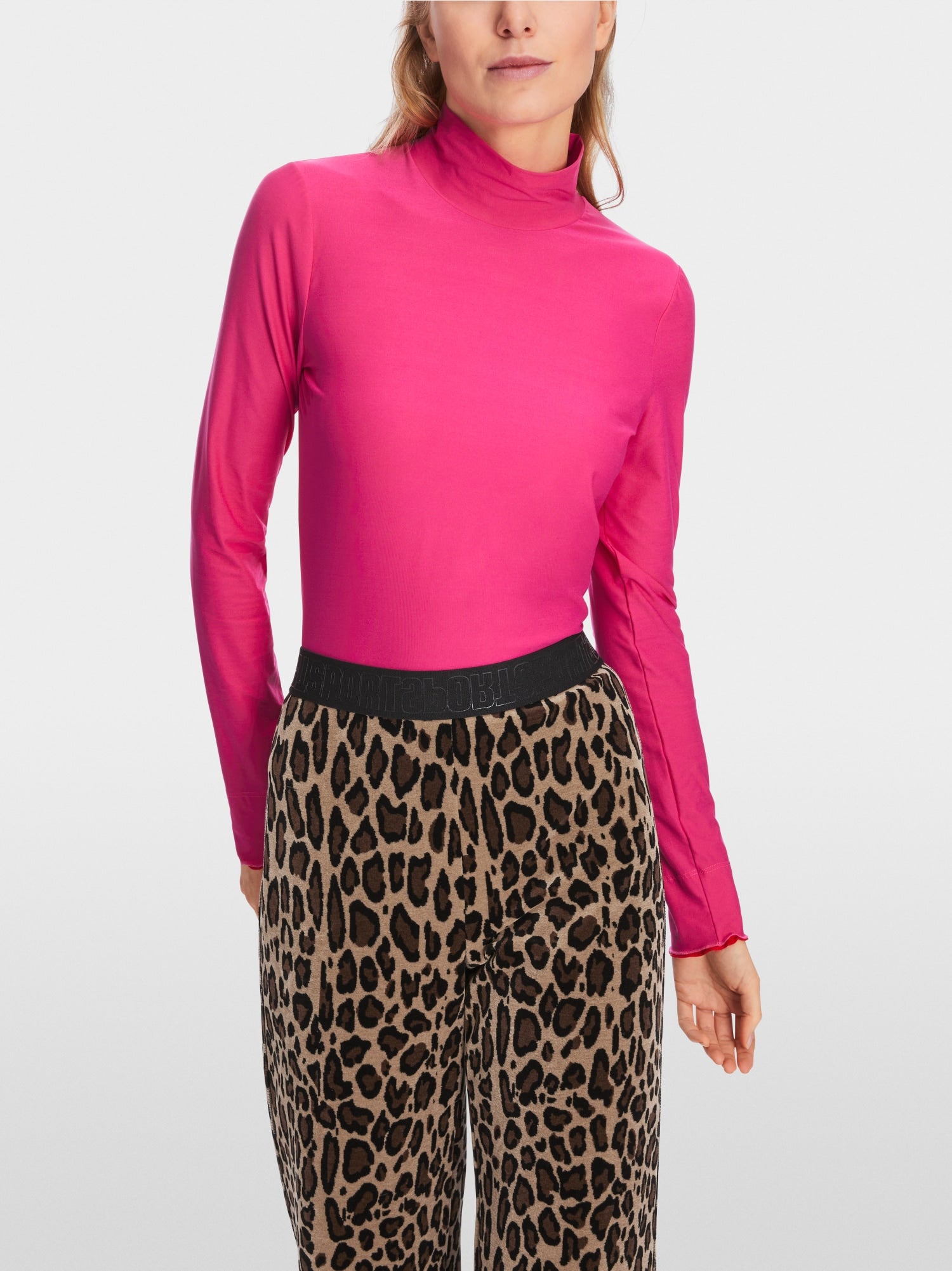 Dragon Fruit Second Skin Polo Neck Top